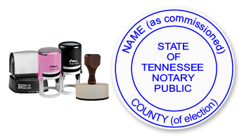 Various notary stamps for the State of Tennessee